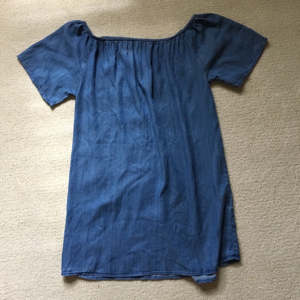Off the Shoulder Denim Dress